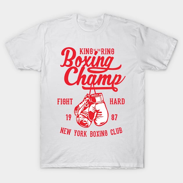 Boxing Champion T-Shirt by PaunLiviu